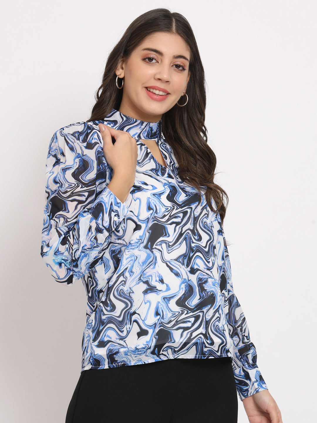 Women's Printed Long Sleeves Regular Top