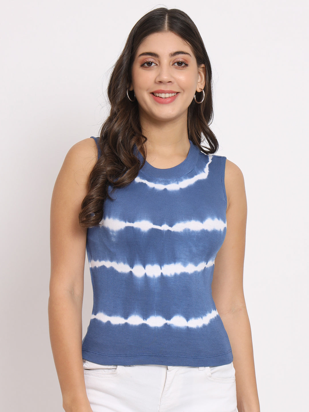 Women's Tie & Dye Modal Blue Top