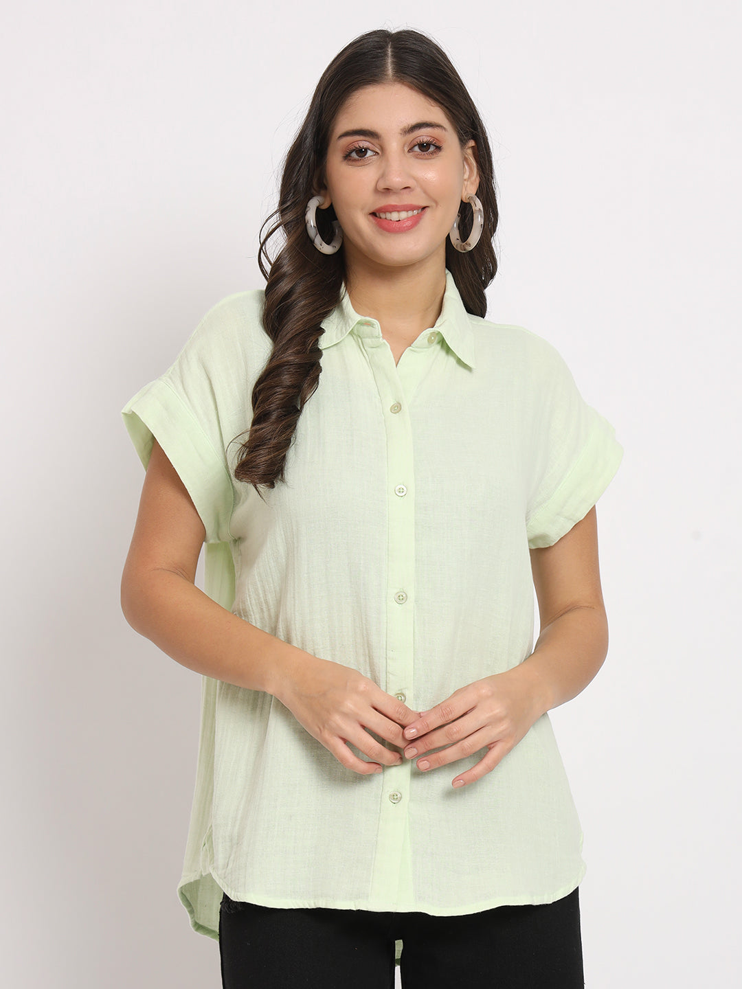 Women's Cotton Lime Casual Shirt