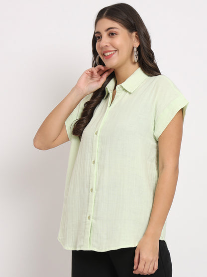 Women's Cotton Lime Casual Shirt