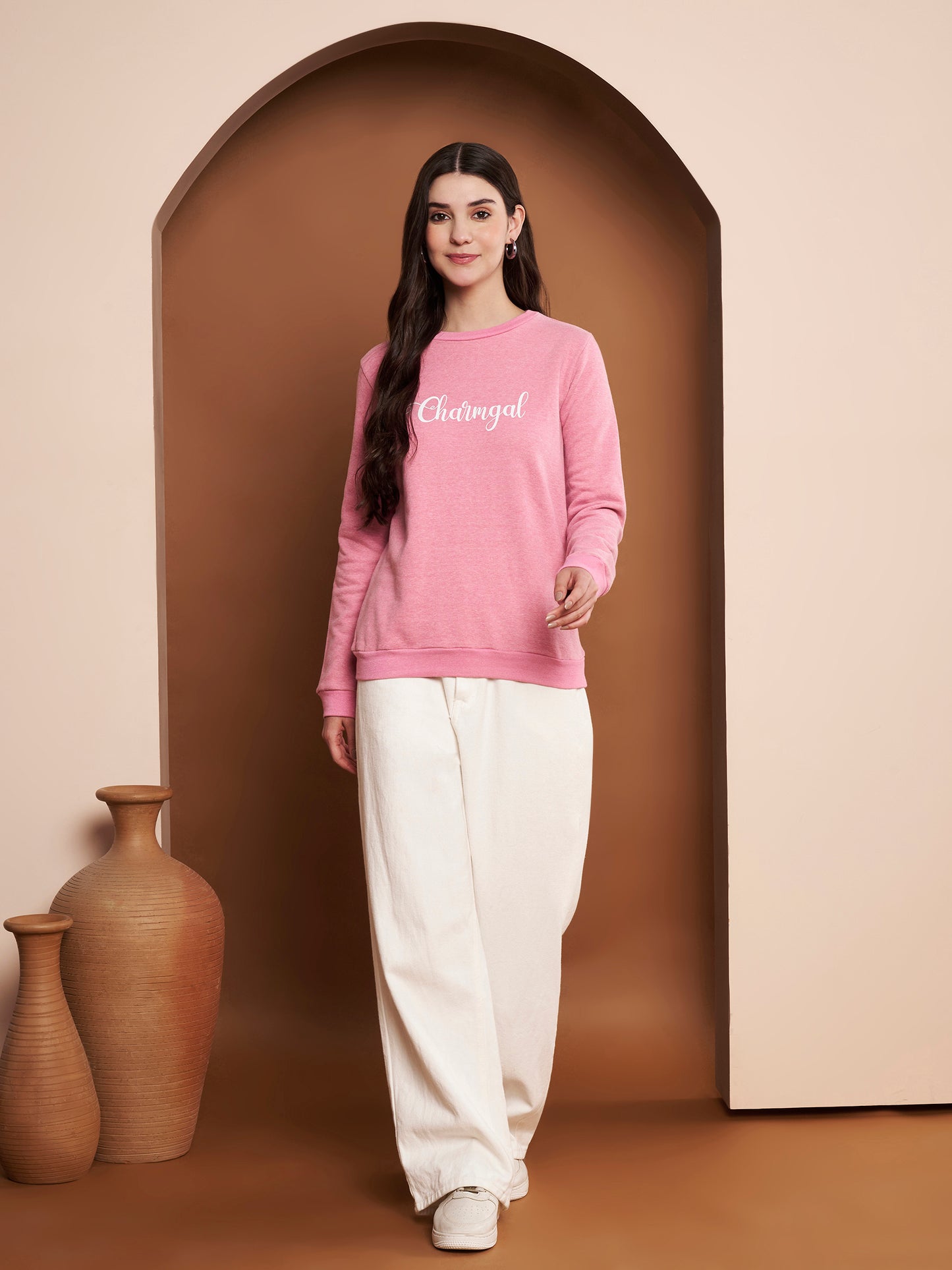 Women Pink Sweatshirt