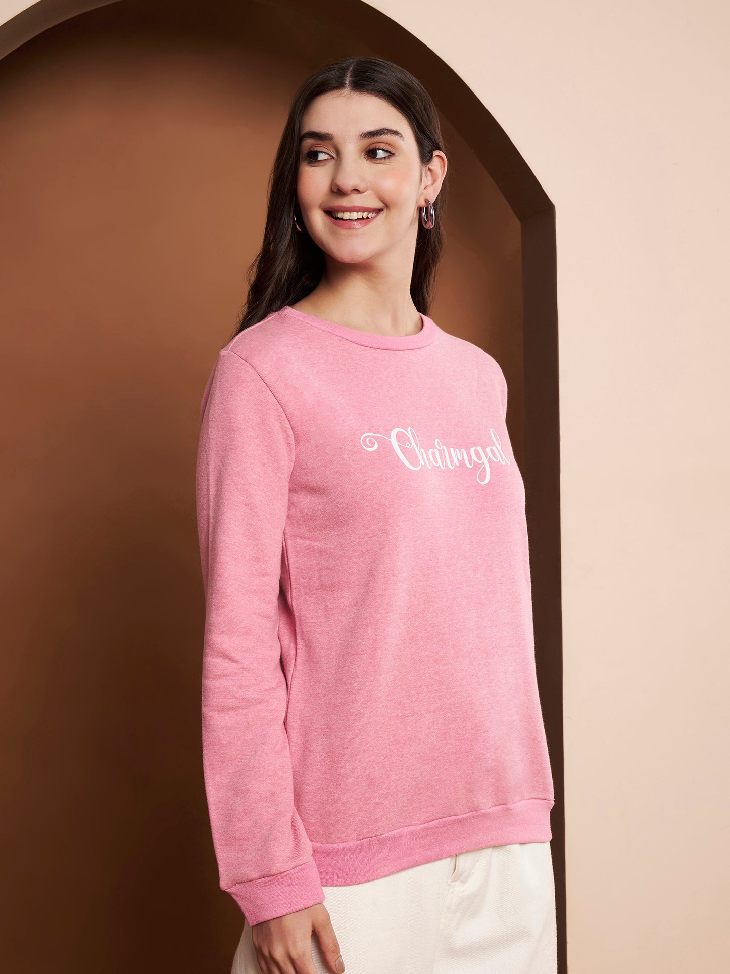 Women Pink Sweatshirt