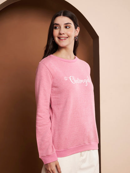 Women Pink Sweatshirt