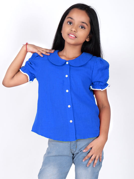 Girls Cotton Shirt Style Top