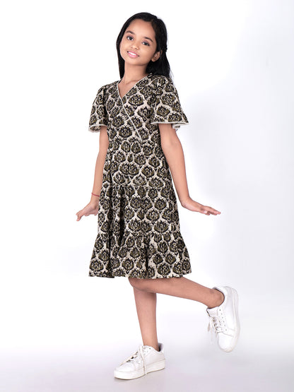 Printed Fit & Flare Cotton Dress