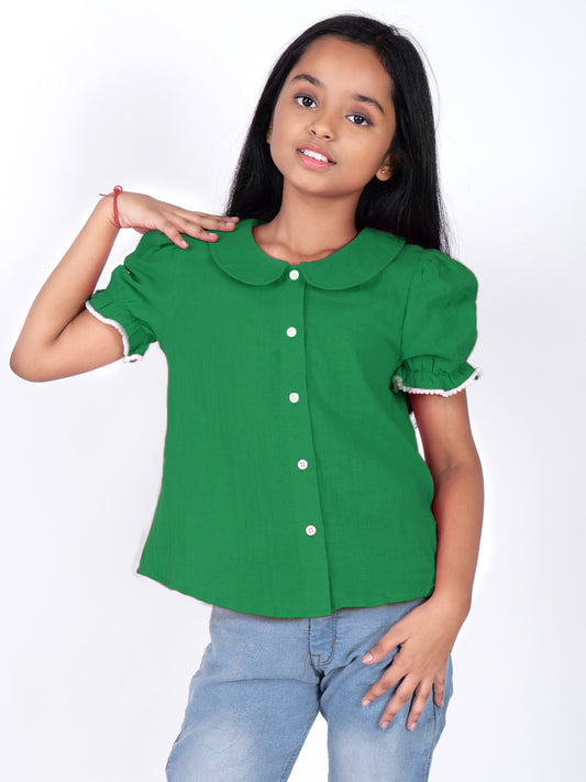 Girls Cotton Shirt Style Top