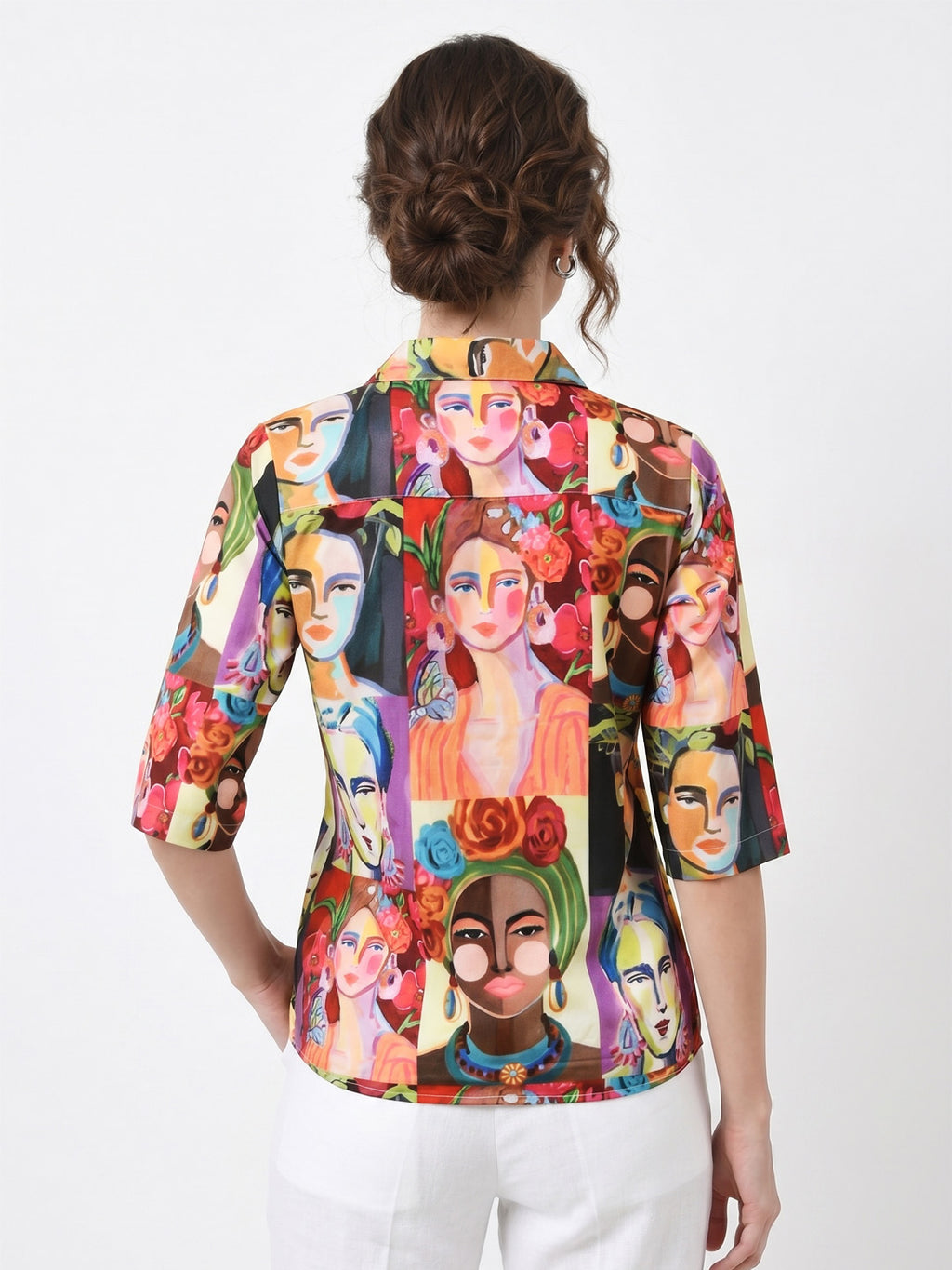 Women Multi Color Classic Boxy Printed Casual Shirt