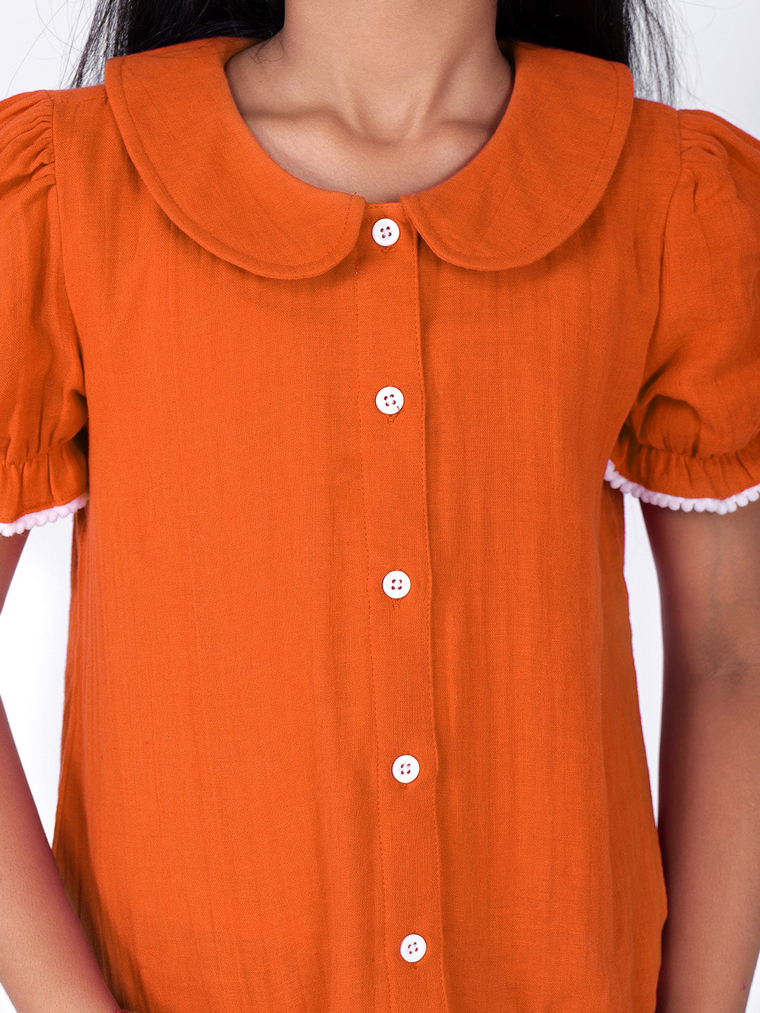 Girls Cotton Shirt Style Top