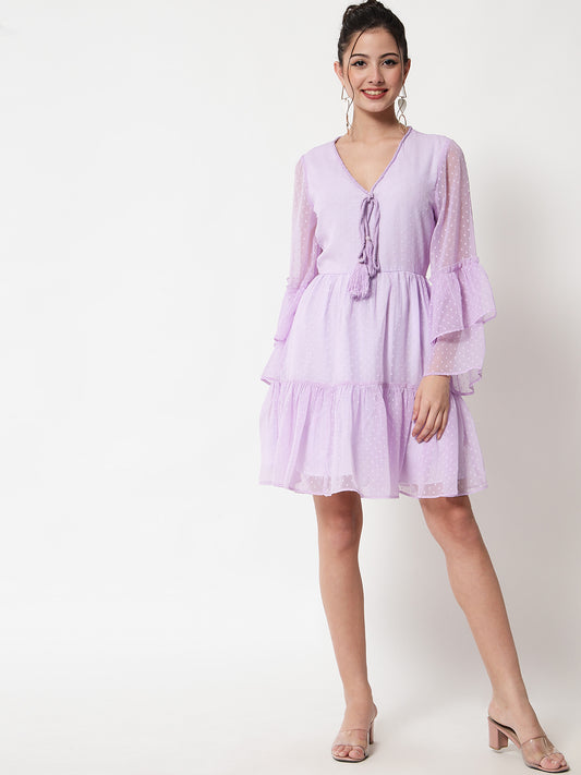 Lavender Georgette Dress