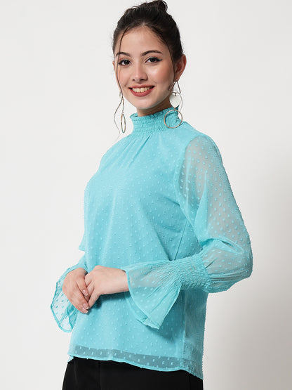 Bell Sleeve Georgette Top