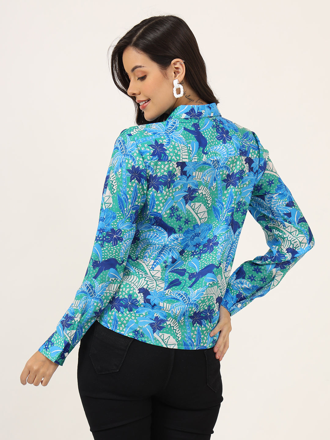 Floral Printed Satin Top