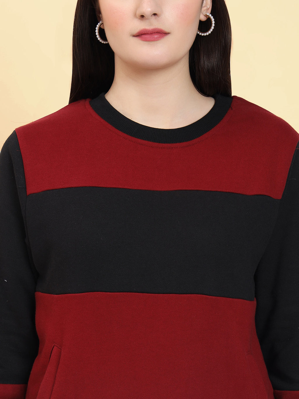 Women Colourblocked Sweatshirt