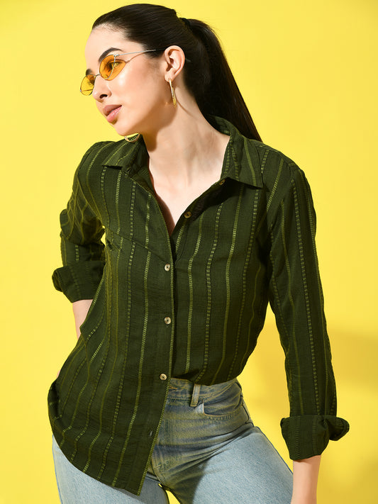 Green shirt for women's