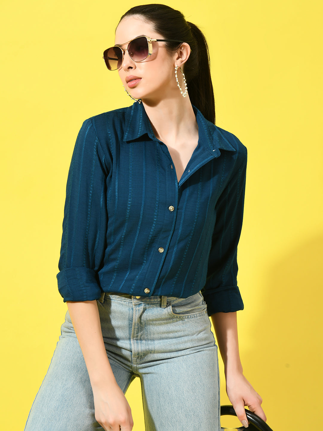 Blue shirt for women's