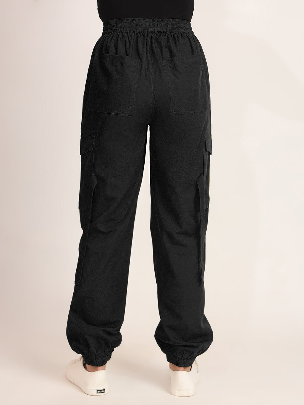 Women Cotton Mid-Rise Regular Fit Cargo Styles Joggers
