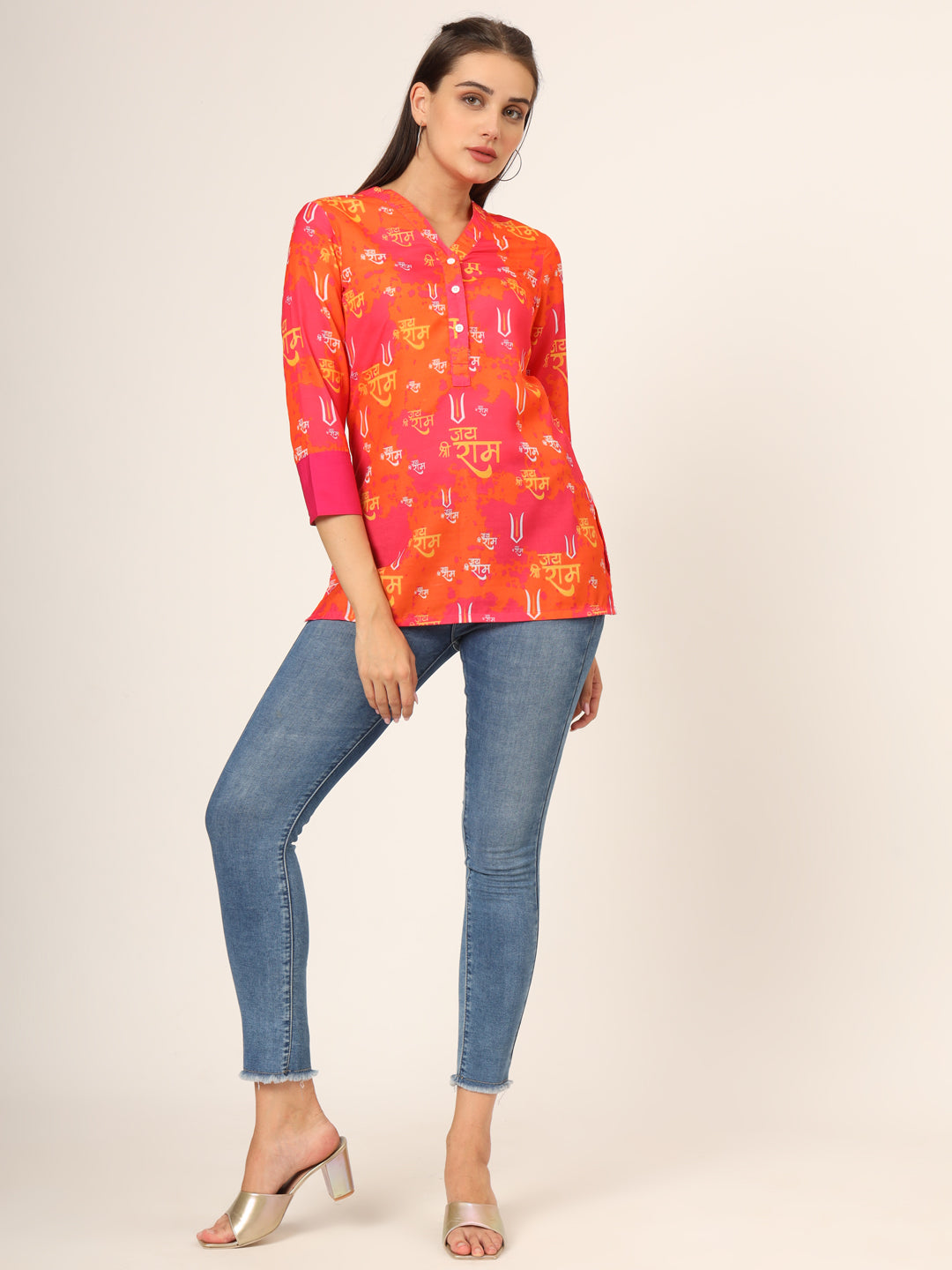 Ethnic Motifs Printed V-Neck Kurti