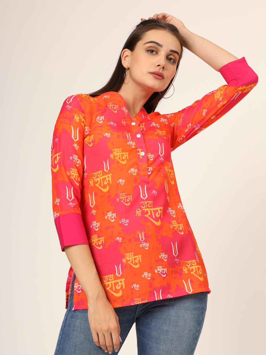 Ethnic Motifs Printed V-Neck Kurti