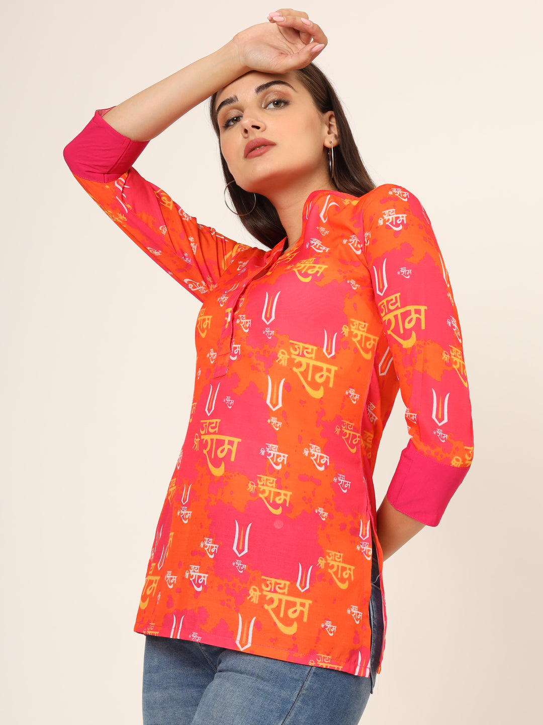 Ethnic Motifs Printed V-Neck Kurti