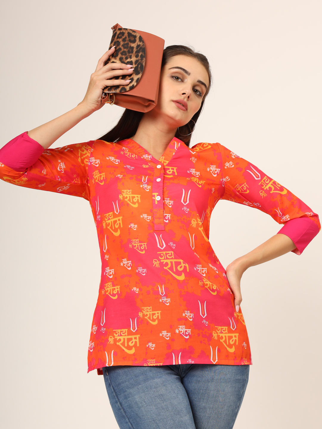 Ethnic Motifs Printed V-Neck Kurti