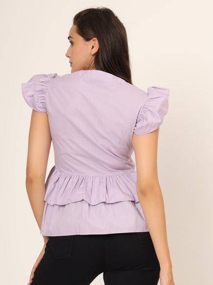 Women Cotton Peplum Top