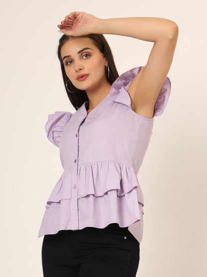 Women Cotton Peplum Top