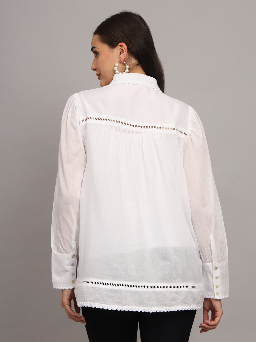 Shirt Collar Pure Cotton Kurti