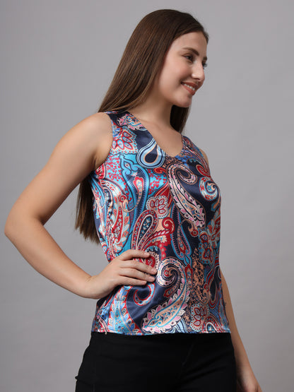 Print Satin Top