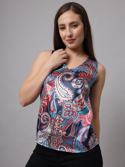 Print Satin Top