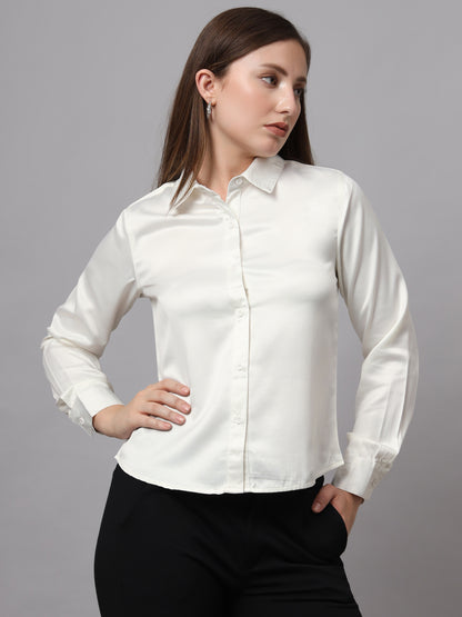 Women Classic Slim Fit Opaque Formal Shirt