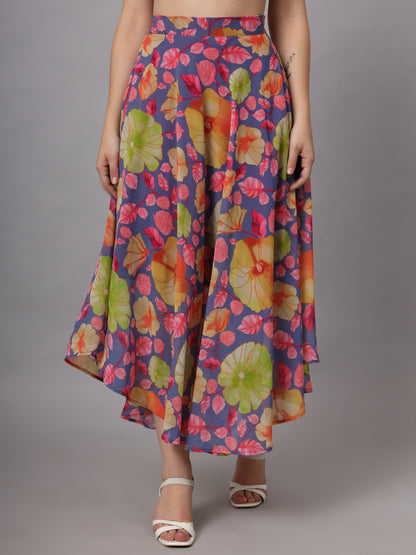 Women Floral Printed Maxi Skirt