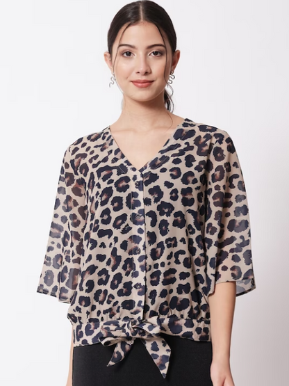 Women's animal print top