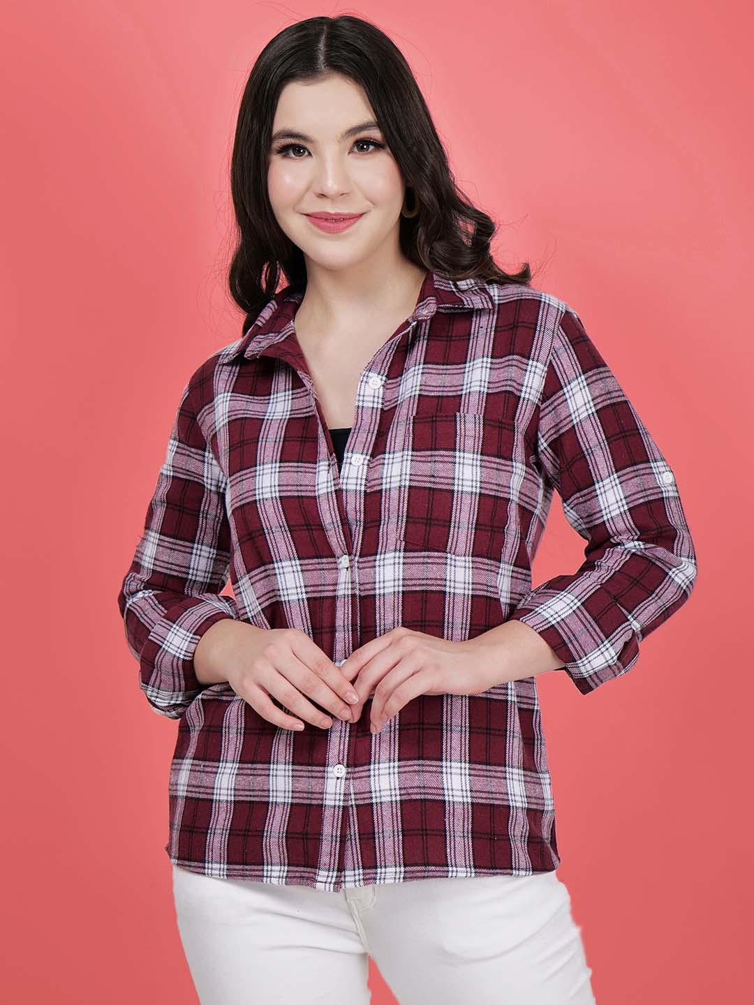 check shirt for women