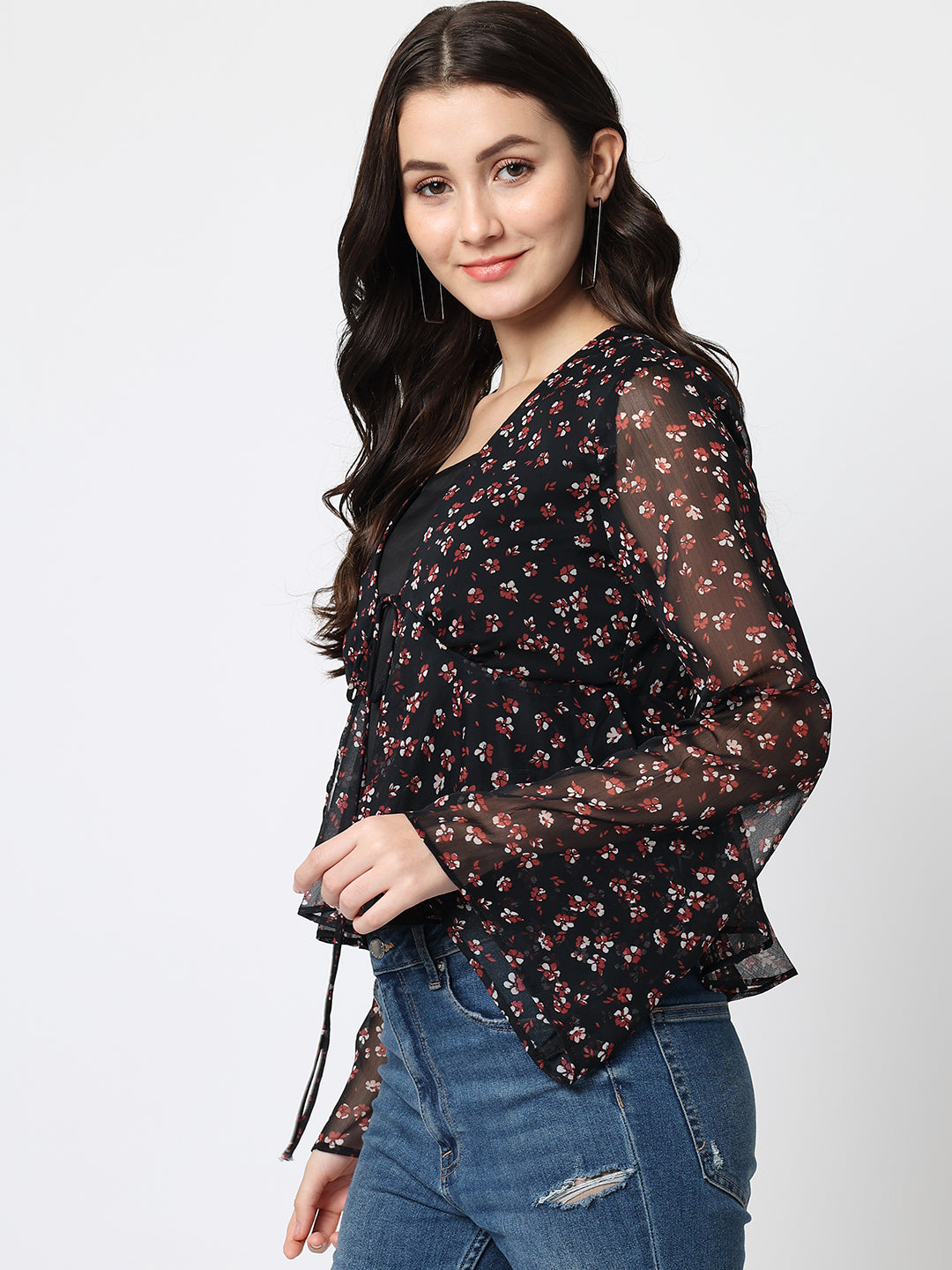 floral print top