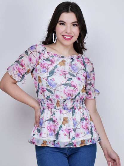 floral print top for women