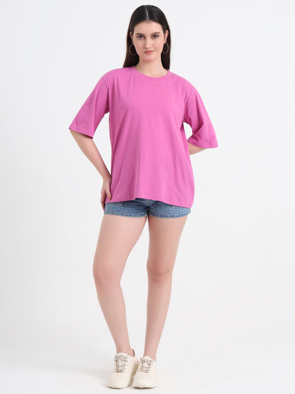 Women Printed Drop-Shoulder Sleeves T-shirt