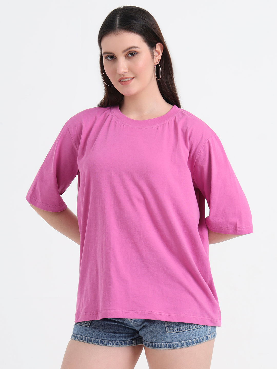 Women Printed Drop-Shoulder Sleeves T-shirt