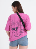 Women Printed Drop-Shoulder Sleeves T-shirt