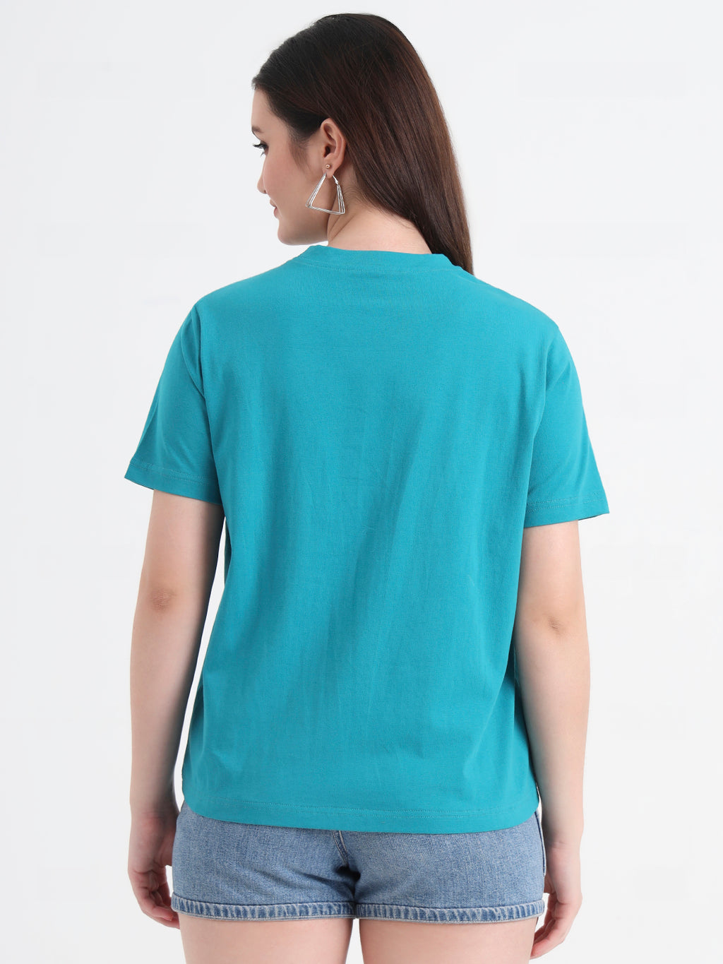 Typography Printed Round Neck Cotton T-Shirt