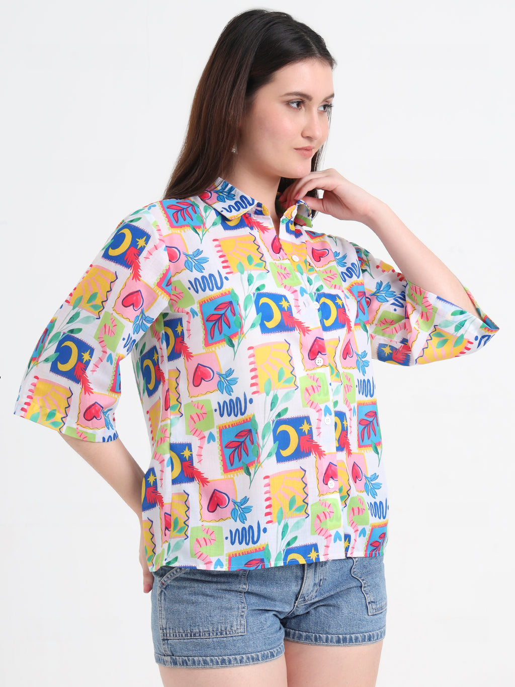 Women Classic Printed Casual Shirt