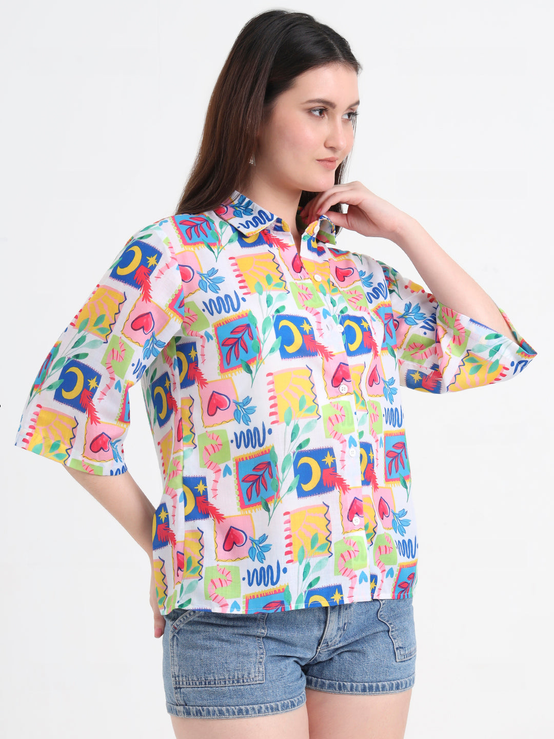 Women Classic Printed Casual Shirt
