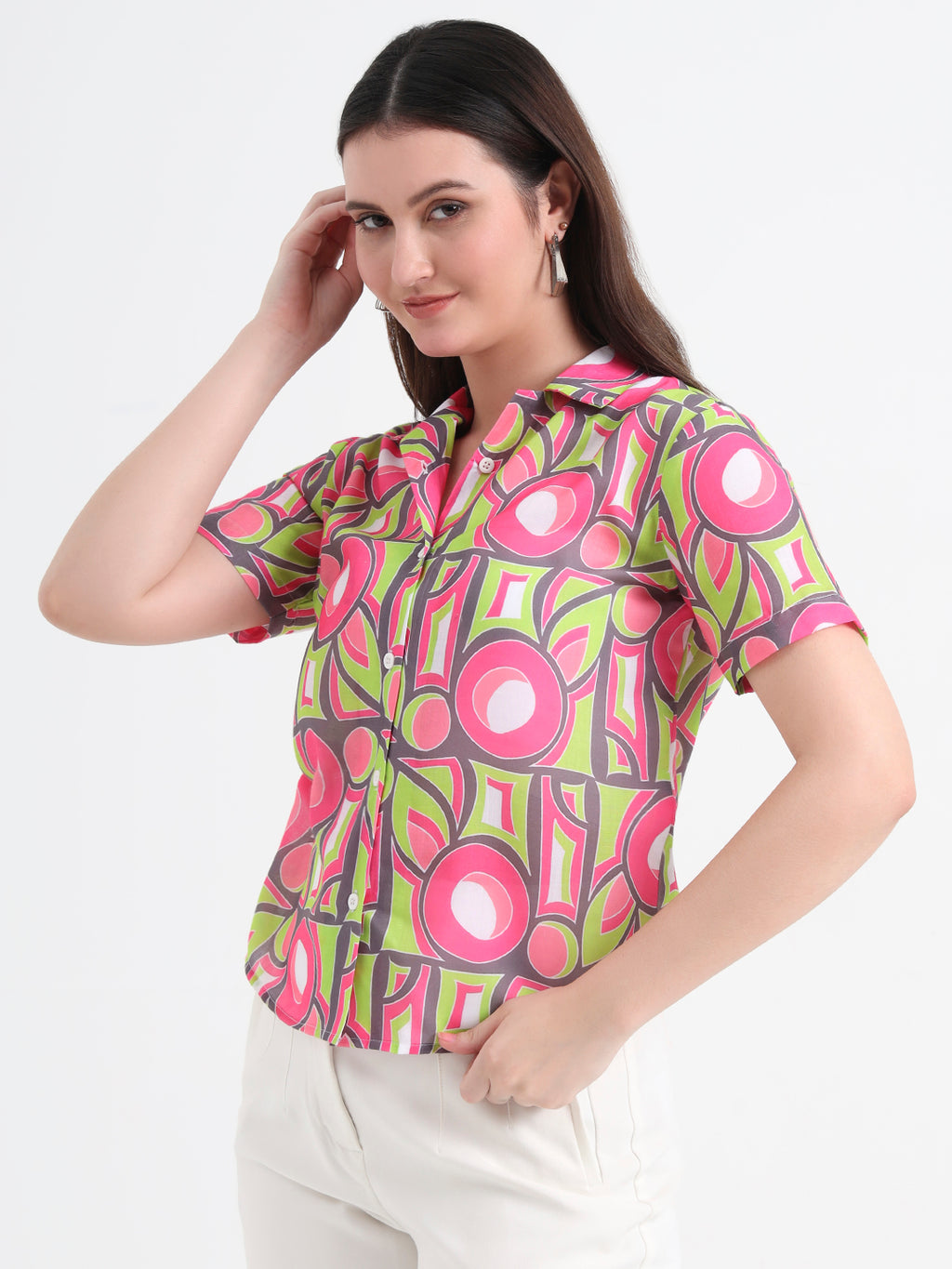 Women Classic Printed Casual Shirt