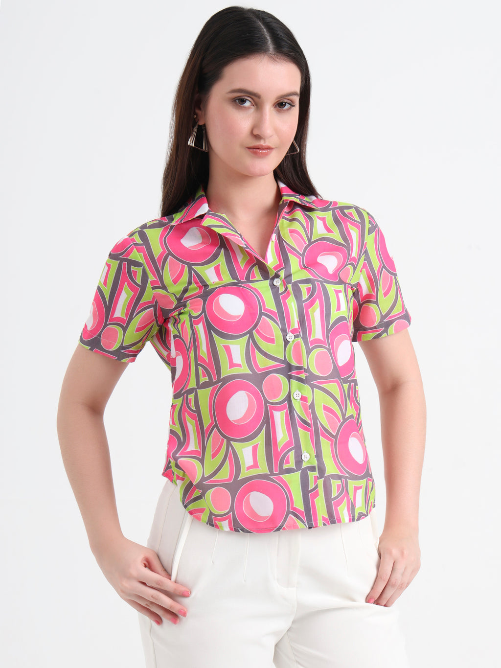 Women Classic Printed Casual Shirt