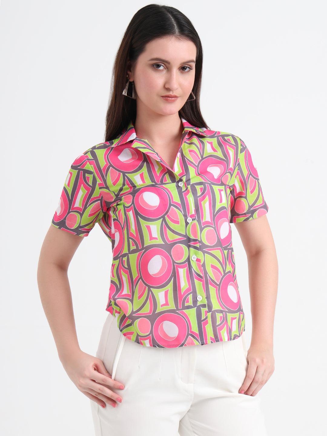 Women Classic Printed Casual Shirt