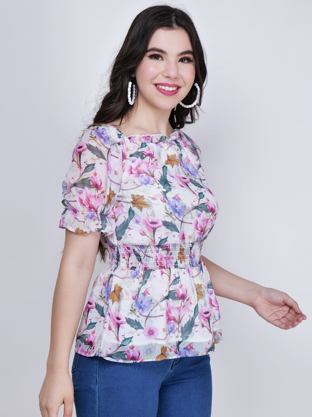 puff sleeve top for women