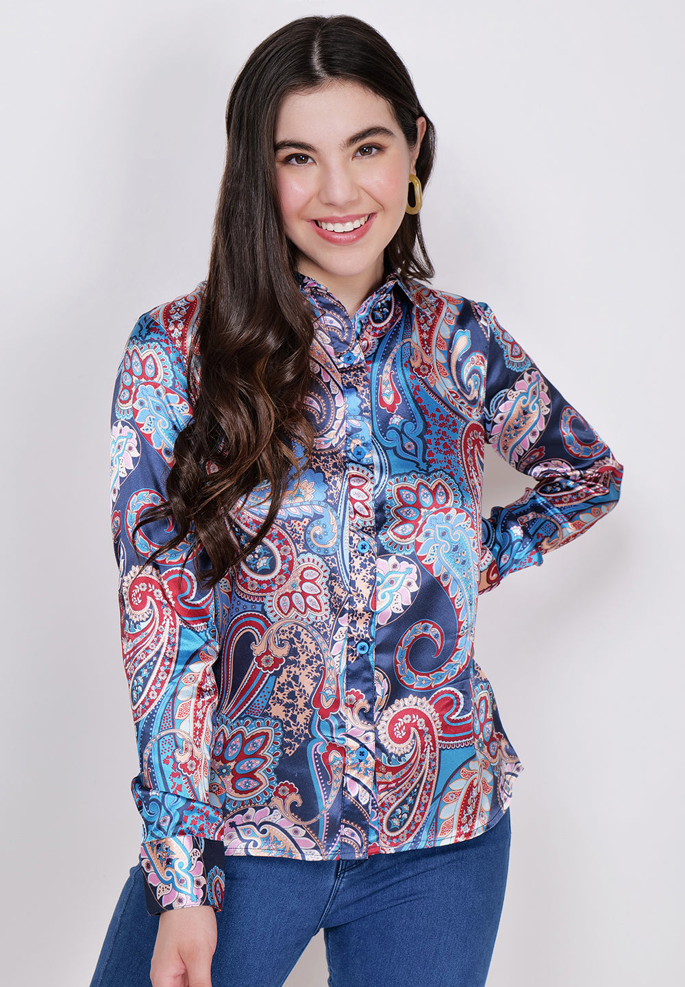 satin shirt for women