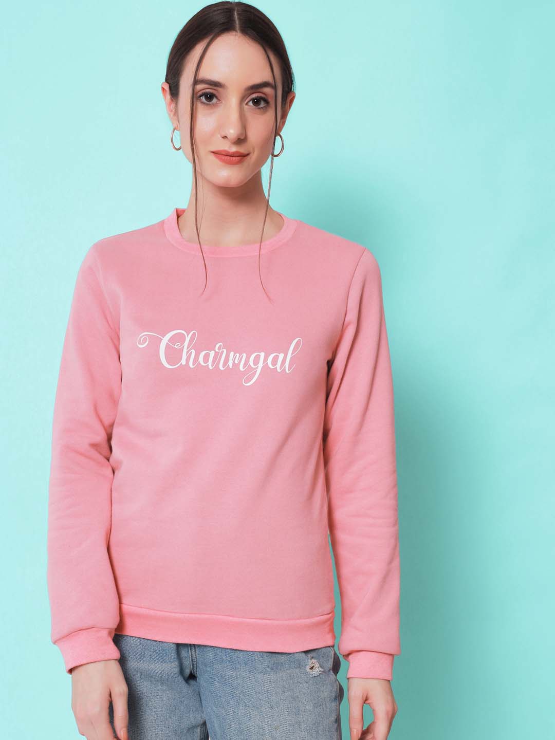 Women Pink Sweatshirt